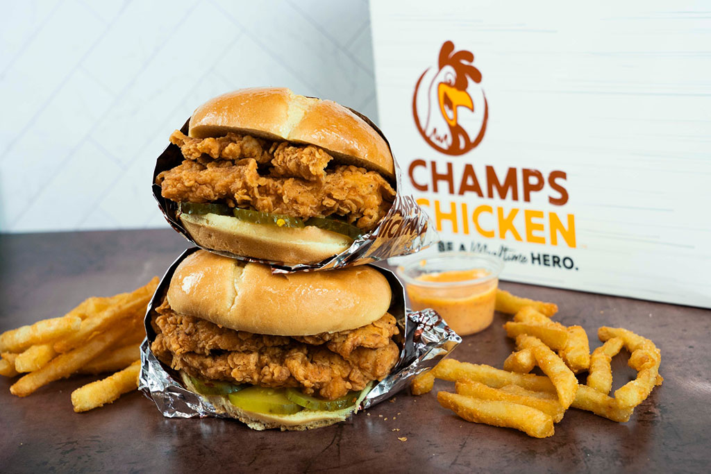Champs Chicken sandwiches and french fries
