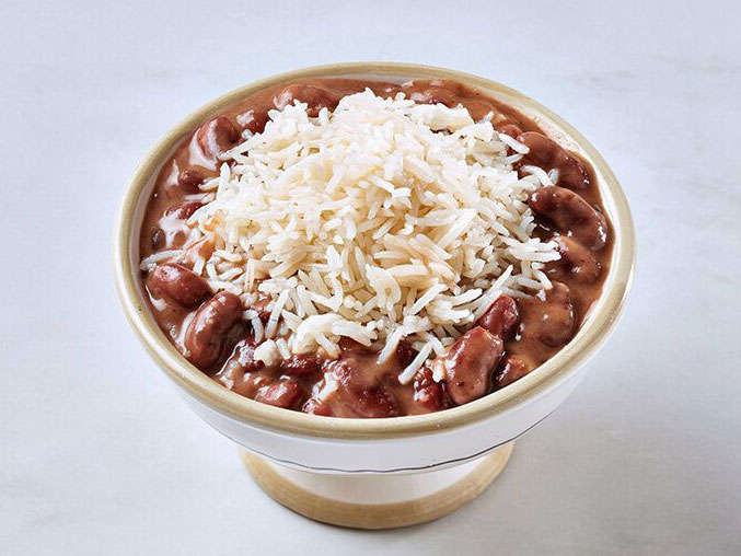 Krispy Krunchy Chicken: red beans & rice
